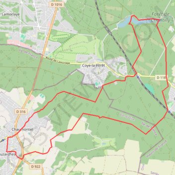 Luzarches GPS track, route, trail