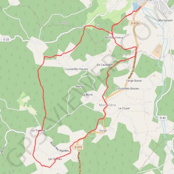 Cazals-Montcléra GPS track, route, trail