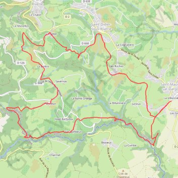 Saint Maurice sur Dragoire (69) GPS track, route, trail