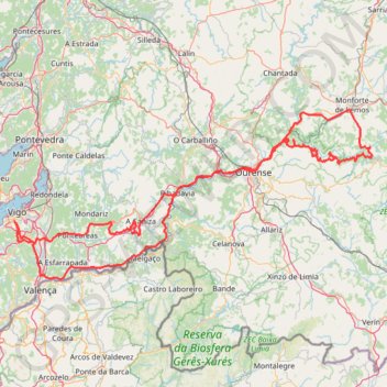 A Ribeira Sacra (El Gran Cañón de Galicia) GPS track, route, trail