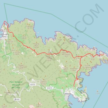 El Port de la Selva - Cadaqués GPS track, route, trail