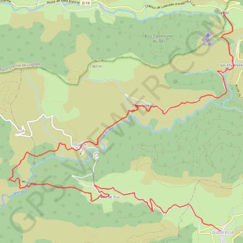 Loubaresse - Le Bez GPS track, route, trail