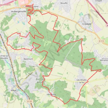 Rando à Flins-sur-Seine GPS track, route, trail