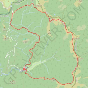 Artikuxa depuis la cabane forestière Oiartzun GPS track, route, trail