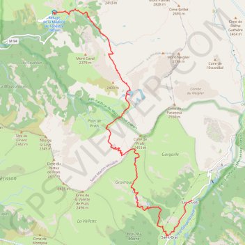 La Madone de Fenestre - Le Relais des Merveilles (Traversée du Mercantour) GPS track, route, trail