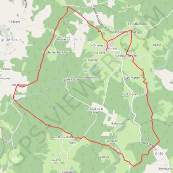 Boucle du Château - Biron GPS track, route, trail