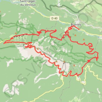 Le Géant de Provence - Brantes GPS track, route, trail