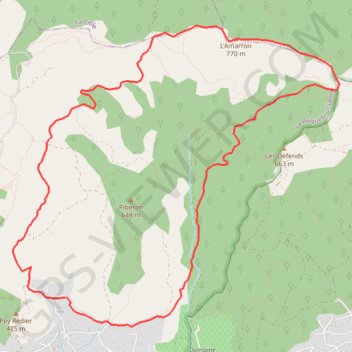 La Roquebrusanne - L'Amaron GPS track, route, trail