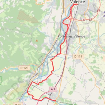 Grande Traversée des PréAlpes : Valence - Livron-sur-Drôme GPS track, route, trail