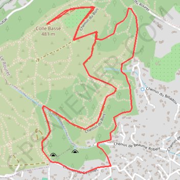 Camp romain du Rouret GPS track, route, trail