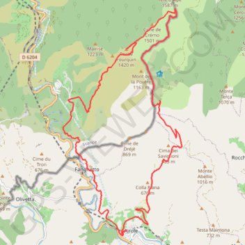 Roche Fourquin GPS track, route, trail