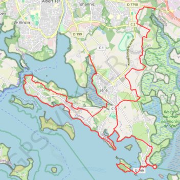 Tour du Golfe du Morbihan - Séné GPS track, route, trail