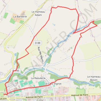 2024 - 8 Km - Trail Au Clair de La Lune GPS track, route, trail