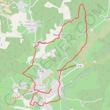 Saint Marcel de Carreiret GPS track, route, trail