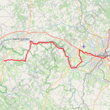 V 93 Limoges - Rochechouart GPS track, route, trail