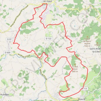 Balade à Saint-Martin-En-Haut GPS track, route, trail