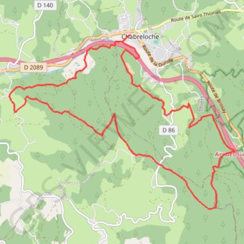 Massif des Bois Noirs - Le Roc du Guet GPS track, route, trail