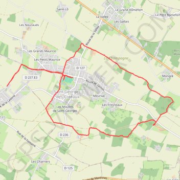 Rando Saint-Georges-des-Coteaux (17) GPS track, route, trail