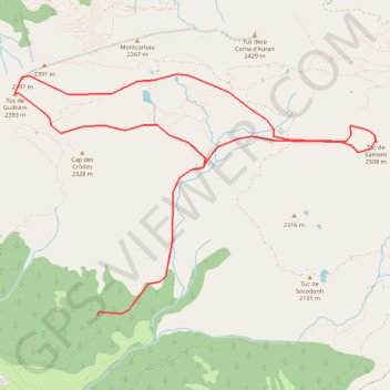 Tucs de Guilhèm et de Somont depuis Mont GPS track, route, trail