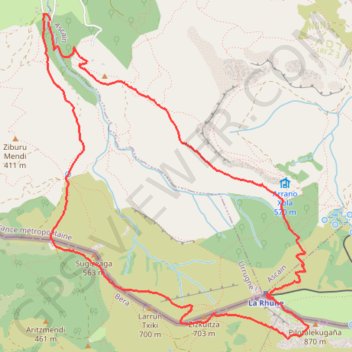 Pic de la Rhune GPS track, route, trail