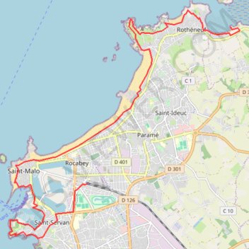Saint Malo Rotheneuf GPS track, route, trail