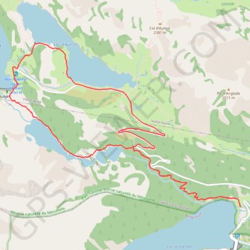 Lac d'Auber - Lac d'Aumar par Lac d'Orédon GPS track, route, trail