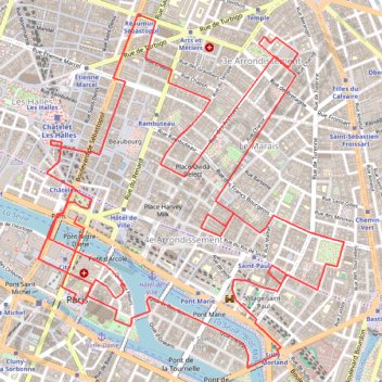 PARIS - Le Marais GPS track, route, trail