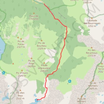 D'Orlu au Refuge d'en Beys GPS track, route, trail