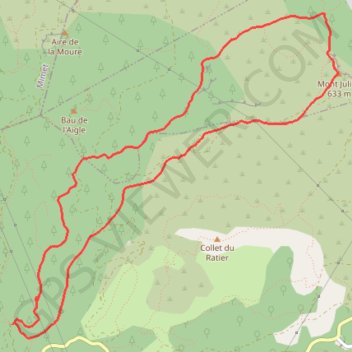 Le Sommet du Mont Julien par le Vallon de la Vache GPS track, route, trail