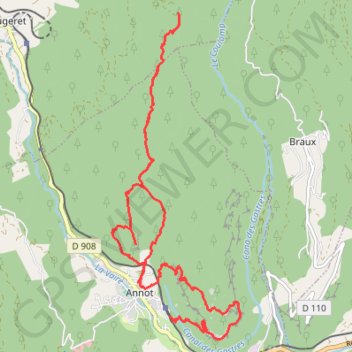Les grès d'Annot GPS track, route, trail