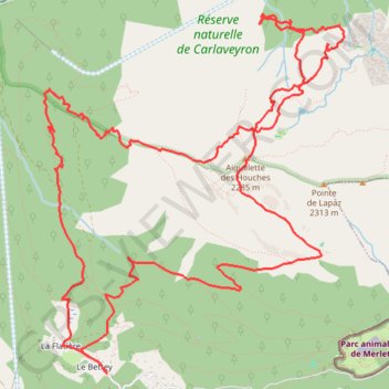 Incursion dans la réserve naturelle de Carlaveyron GPS track, route, trail