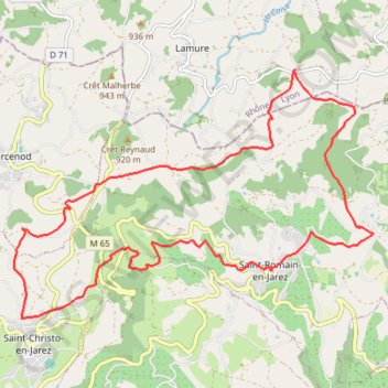 Saint Romain en Jarez GPS track, route, trail