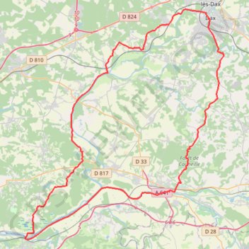 Dax - Sainte-Marie-de-Gosse GPS track, route, trail