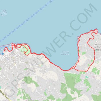Presqu'île de Saint Tropez GPS track, route, trail
