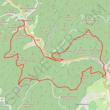 Sur les hauteurs de Niederbronn-les-Bains GPS track, route, trail