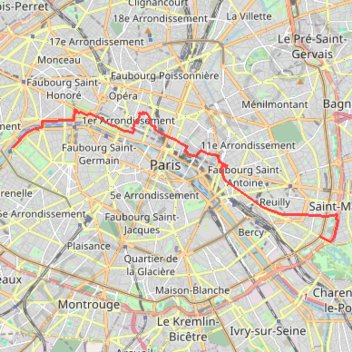 Paris Iéna - porte Dorée GPS track, route, trail