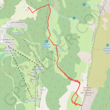 Gerbier Versant Ouest (Vercors) GPS track, route, trail