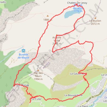 Lac de Lessy (Le Chinaillon - Bornes) GPS track, route, trail