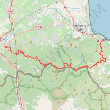 Le Boulou Collioure GPS track, route, trail