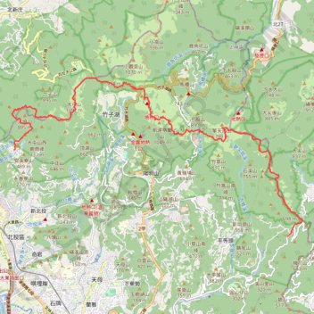 2020-09-12 陽明山東西大縱走 GPS track, route, trail