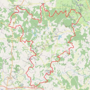Tour des Monts de Blond (Haute-Vienne) GPS track, route, trail