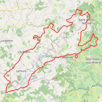 Signal de Saint-André-La-Côte depuis Lamure GPS track, route, trail