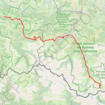 Transpyrénéenne en cyclo - Escot à Luz Saint-Sauveur GPS track, route, trail