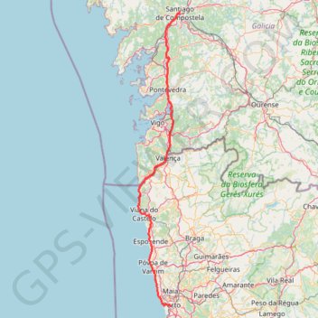 Santiago de Compostela - Oporto - Lisboa por la costa (7 día... GPS track, route, trail