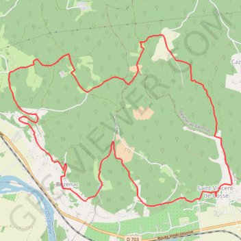 Saint-Viencent-de-Cosse - Bézenac GPS track, route, trail