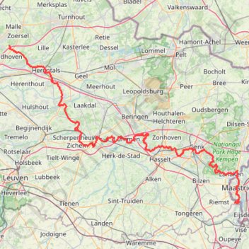 GR5-001-3 GR 5 Belgie, Vlaanderen Zuid GPS track, route, trail