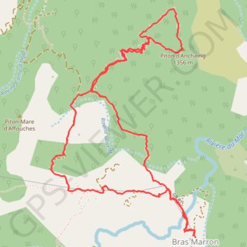 Ascension du Piton d'Anchaing GPS track, route, trail