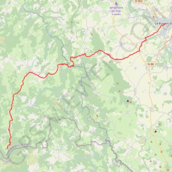GR65 Chemin de St Jacques de Compostelle depuis le Puy en Velay (2020) GPS track, route, trail