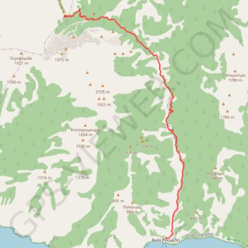 Les gorges de Samaria GPS track, route, trail