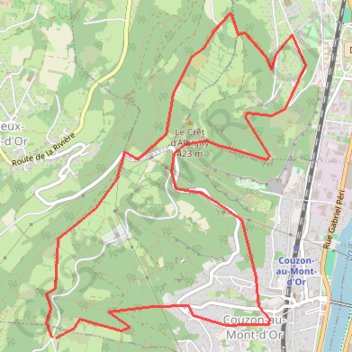 Mont thou-Croix Vitaise Alibigny Couzon GPS track, route, trail